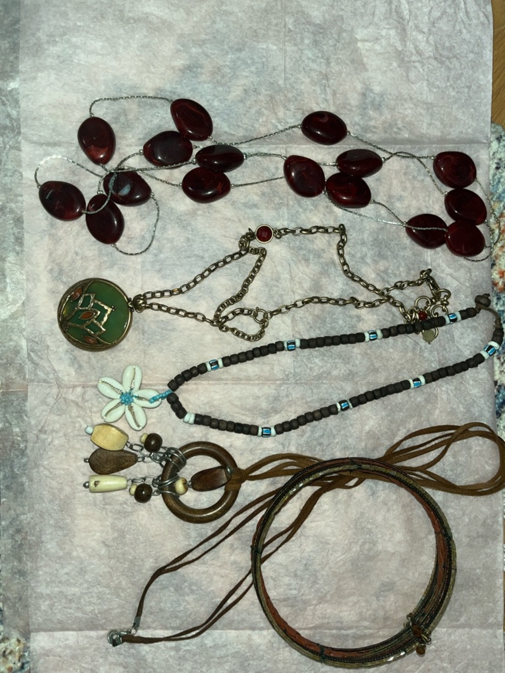 Boho Mixed-Material Women’s Necklaces